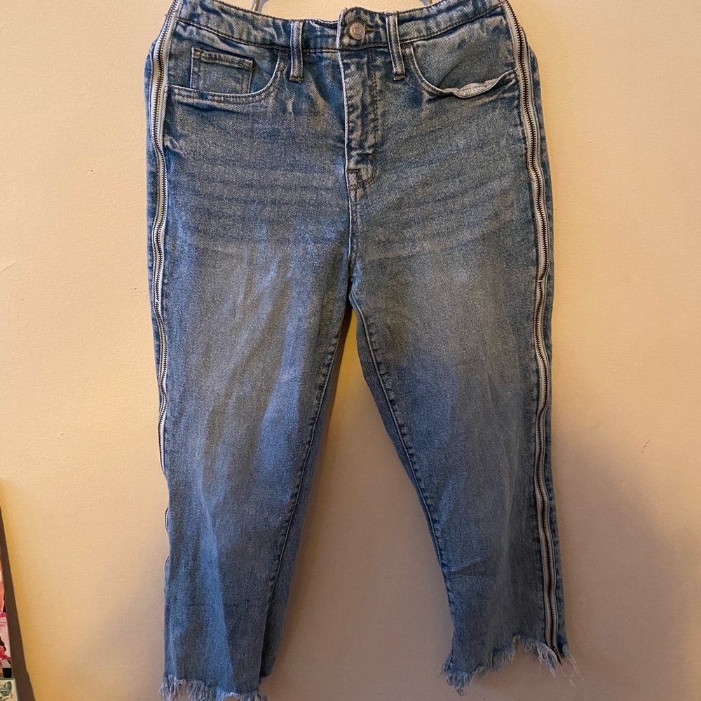 High Waited Fringe Jeans